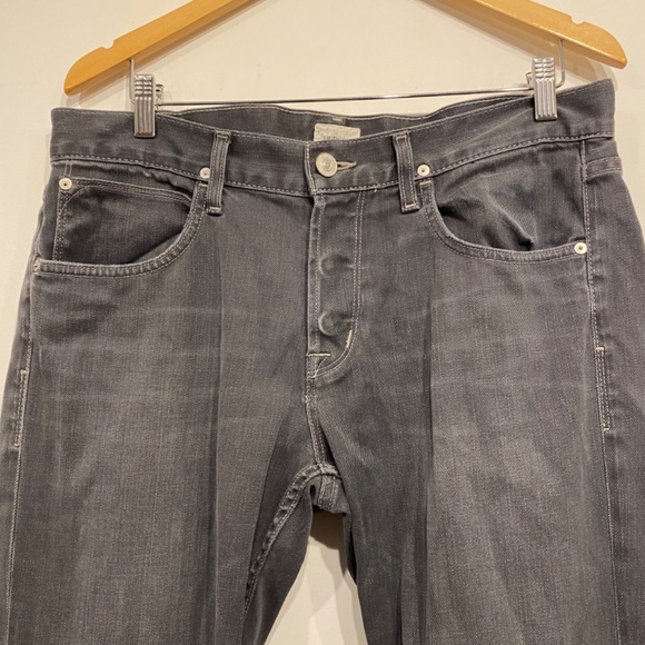 Hudson Grey Straight Leg Jeans Size 34 - Picture 3 of 5